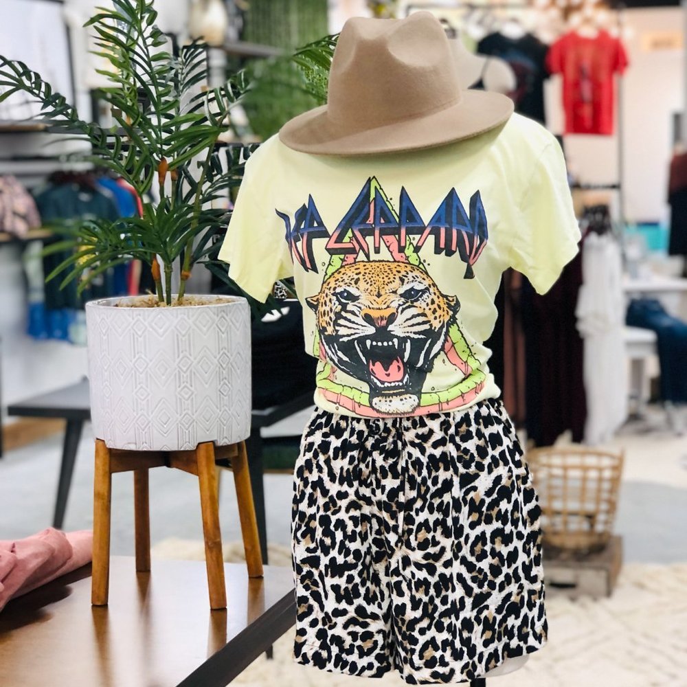 Can't Be Tamed Leopard Shorts